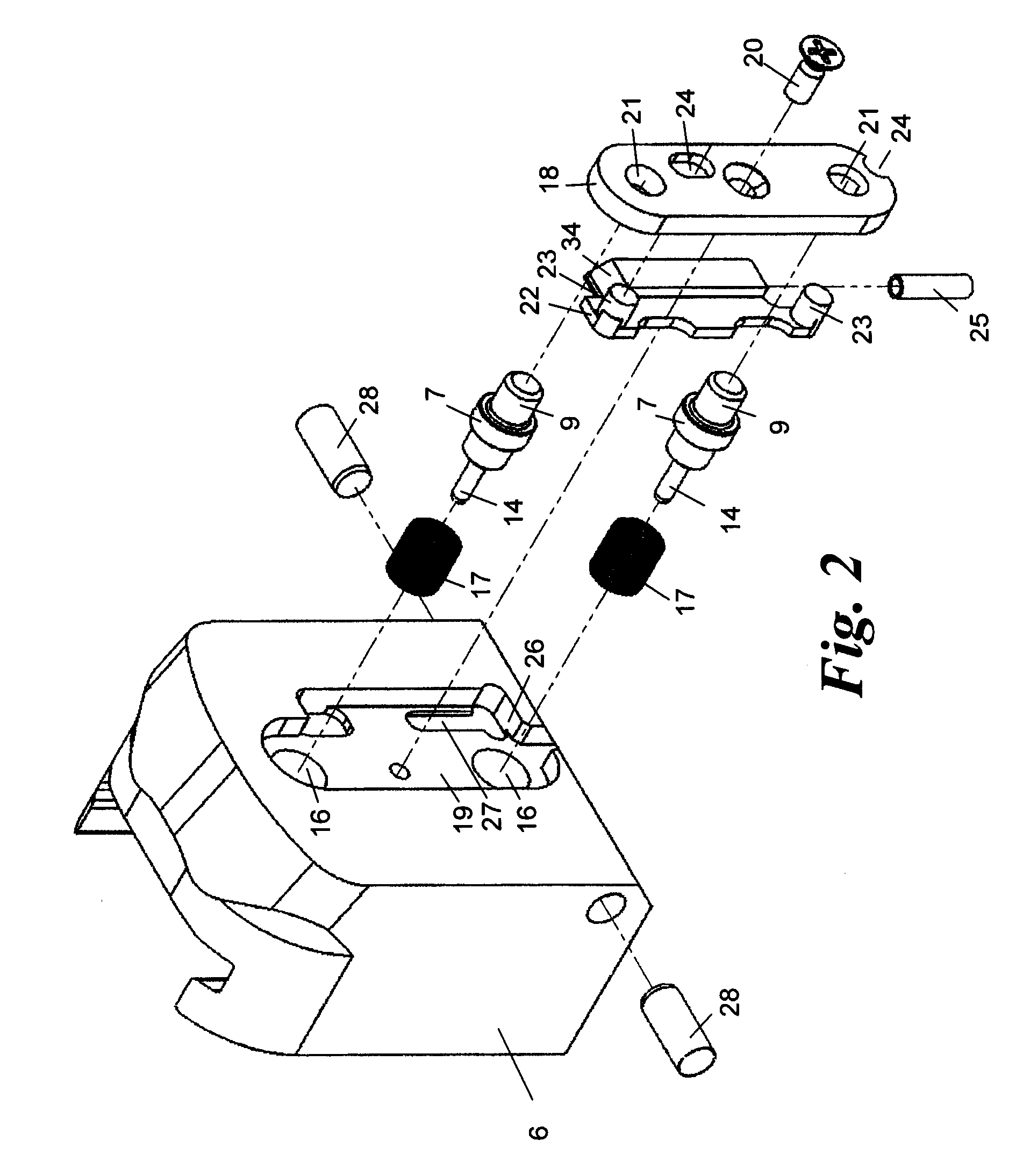 Breech block for a drop-down barrel weapon