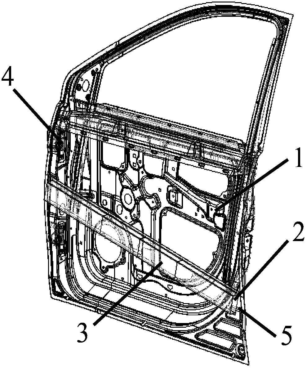 Split welding type car door anti-collision beam