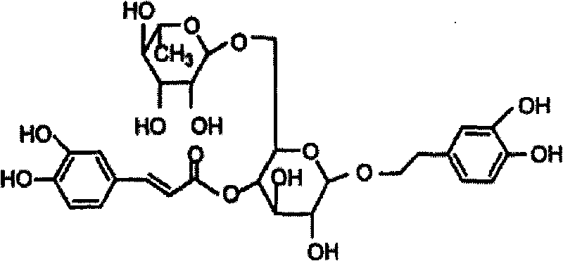 Usage of forsythiaside for preparing medicine treating senile dementia