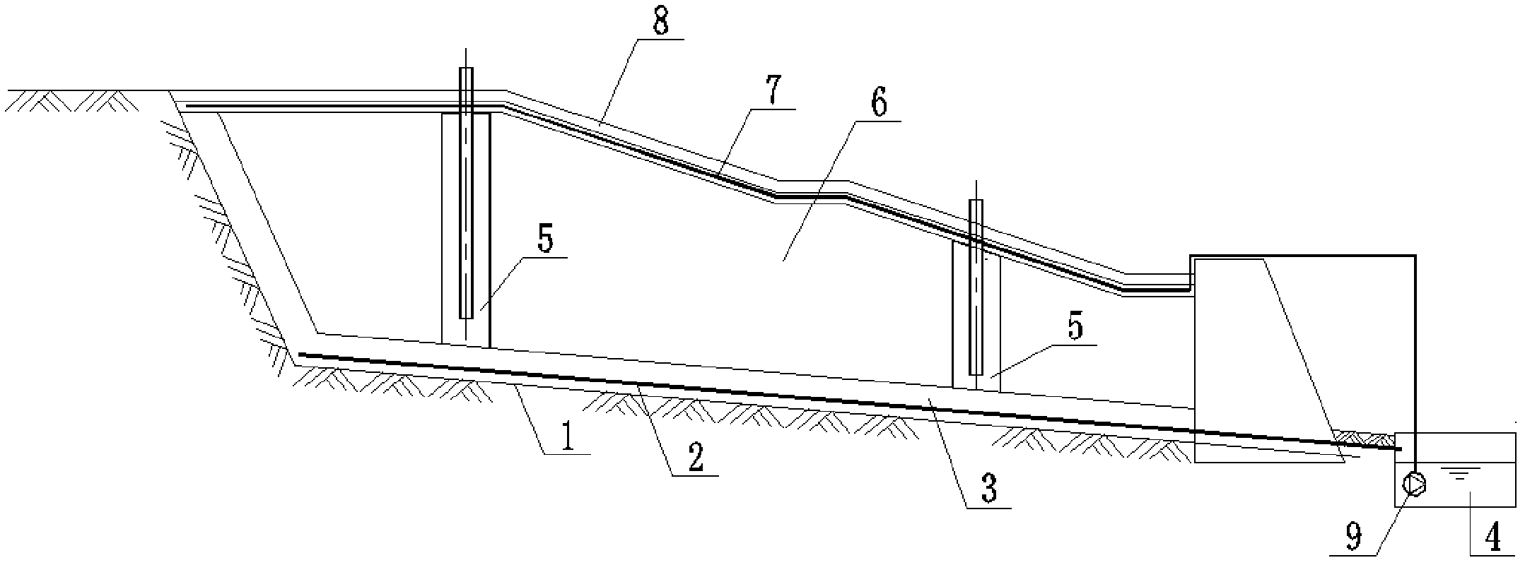 Landfill method for accelerating percolate degradation in landfill site