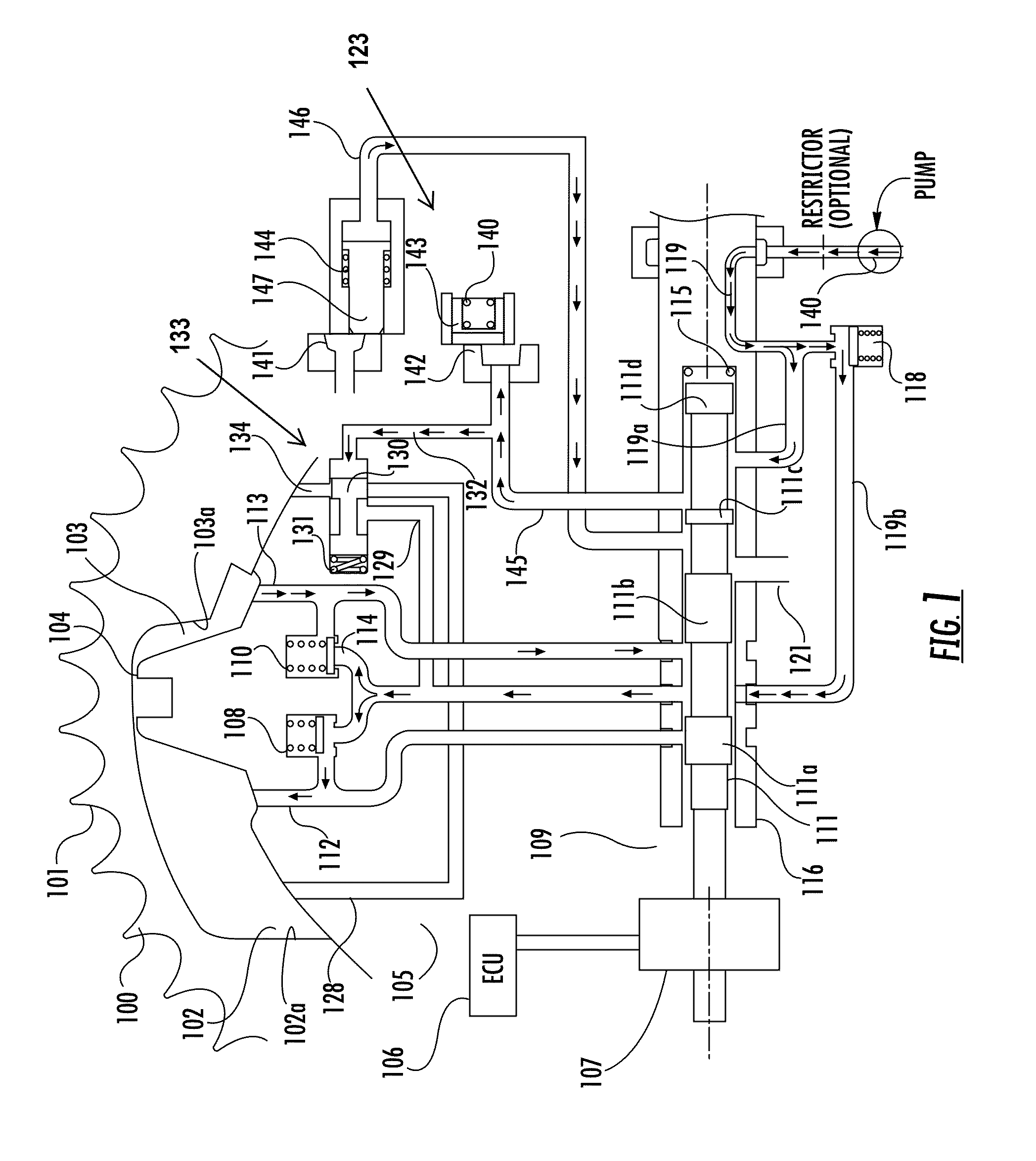 Variable camshaft timing mechanism with a lock pin engaged by oil pressure