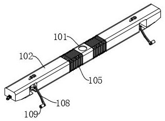 Highly adaptable ballastless track track slab crack and automatic detection device