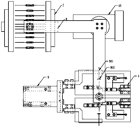 Adjustable reed switch bending device