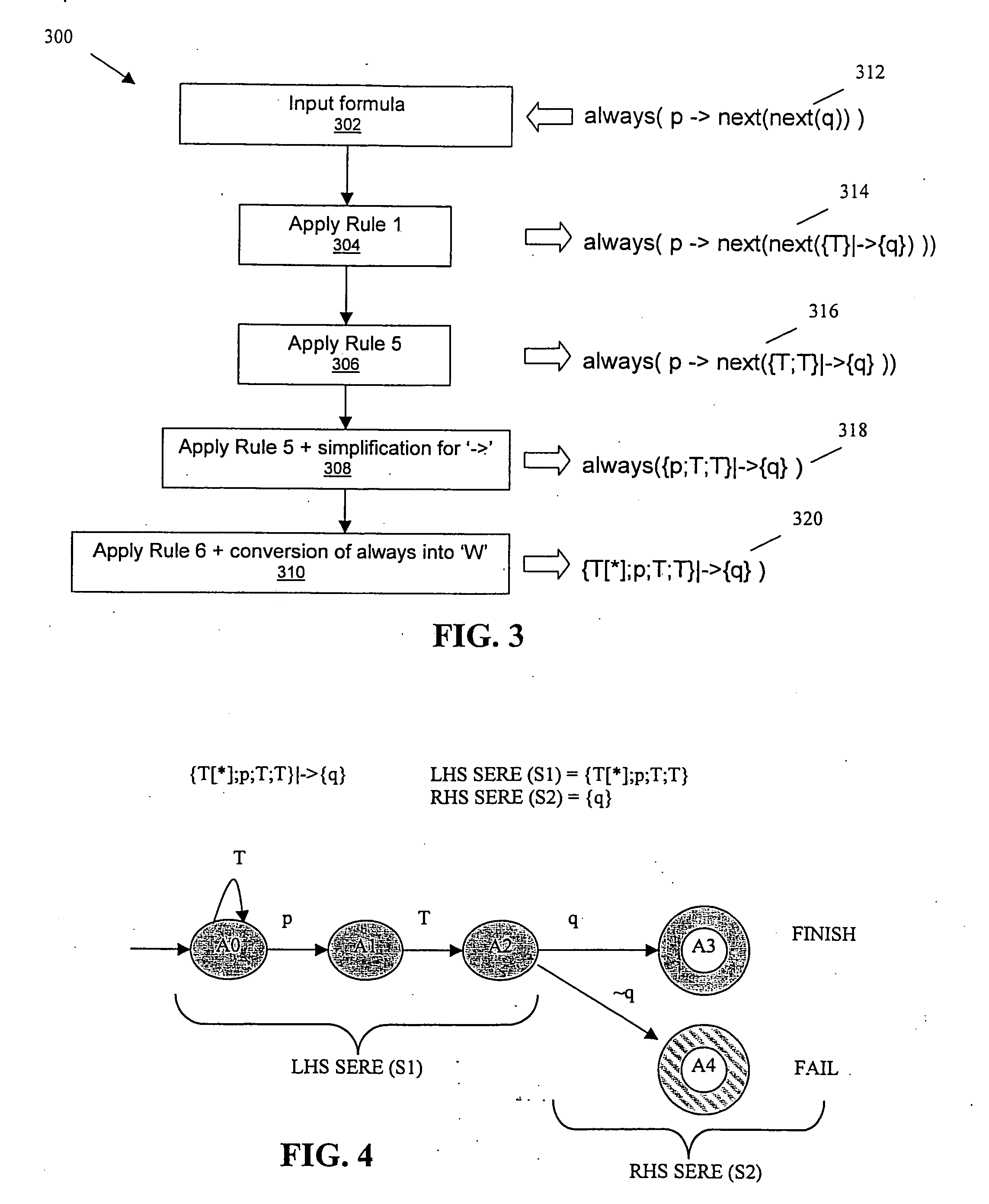 Transformation of simple subset of PSL into SERE implication formulas for verification with model checking and simulation engines using semantic preserving rewrite rules