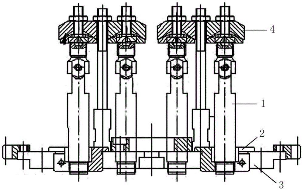 Clamp for oil atomizer body end face grinding procedure