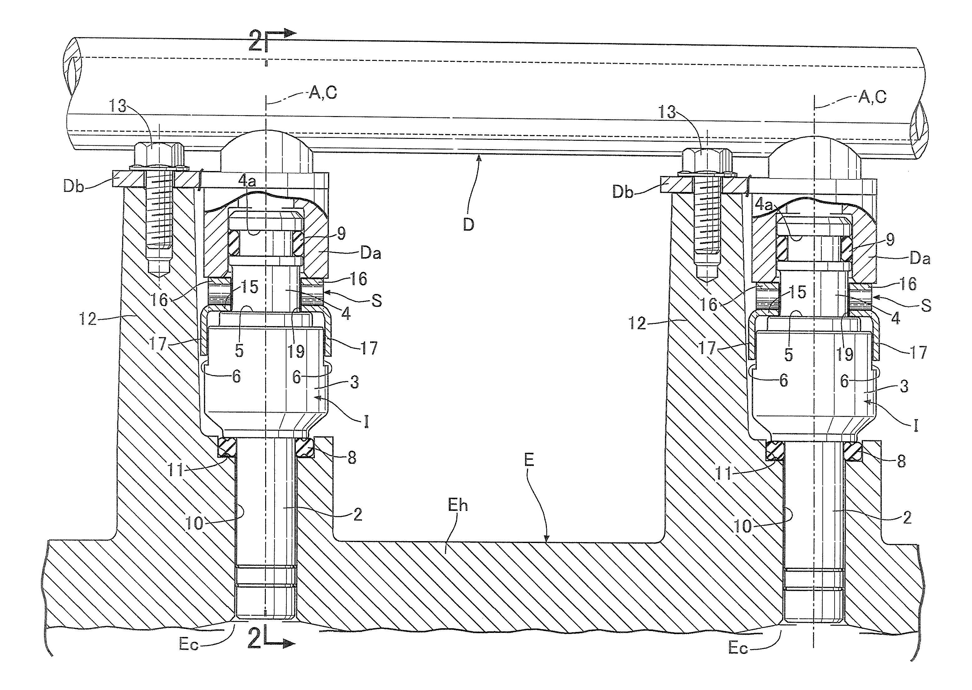 Fuel injection valve supporting structure