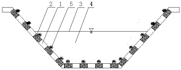 Anti-seepage type assembly type ecological slope protection method for irrigation water conveying canal