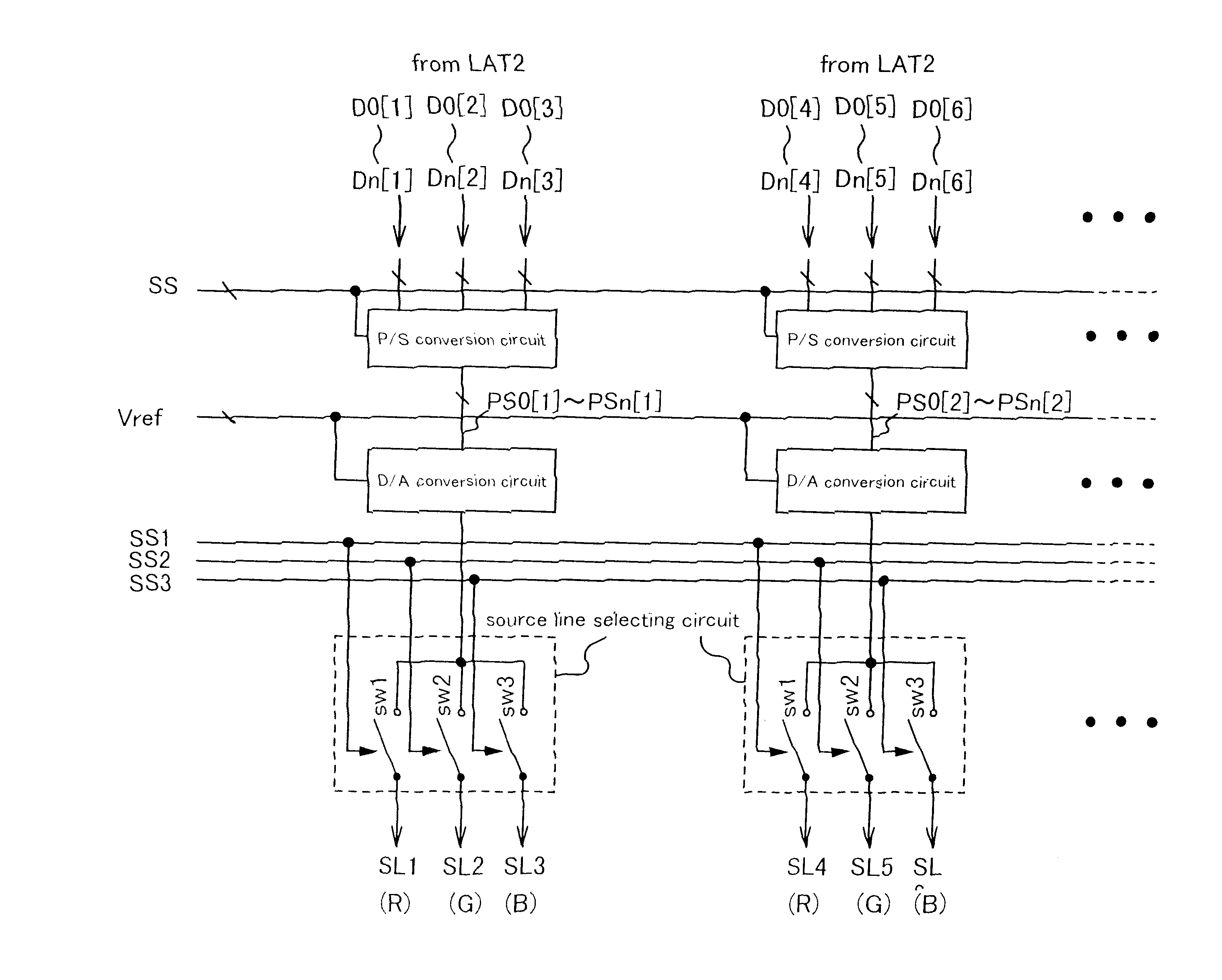 Color image display device, method of driving the same, and electronic equipment