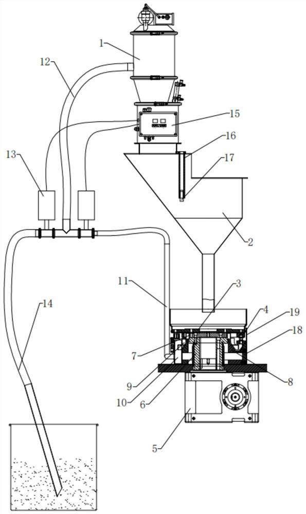 Graduation filling machine with automatic medicine powder recycling function