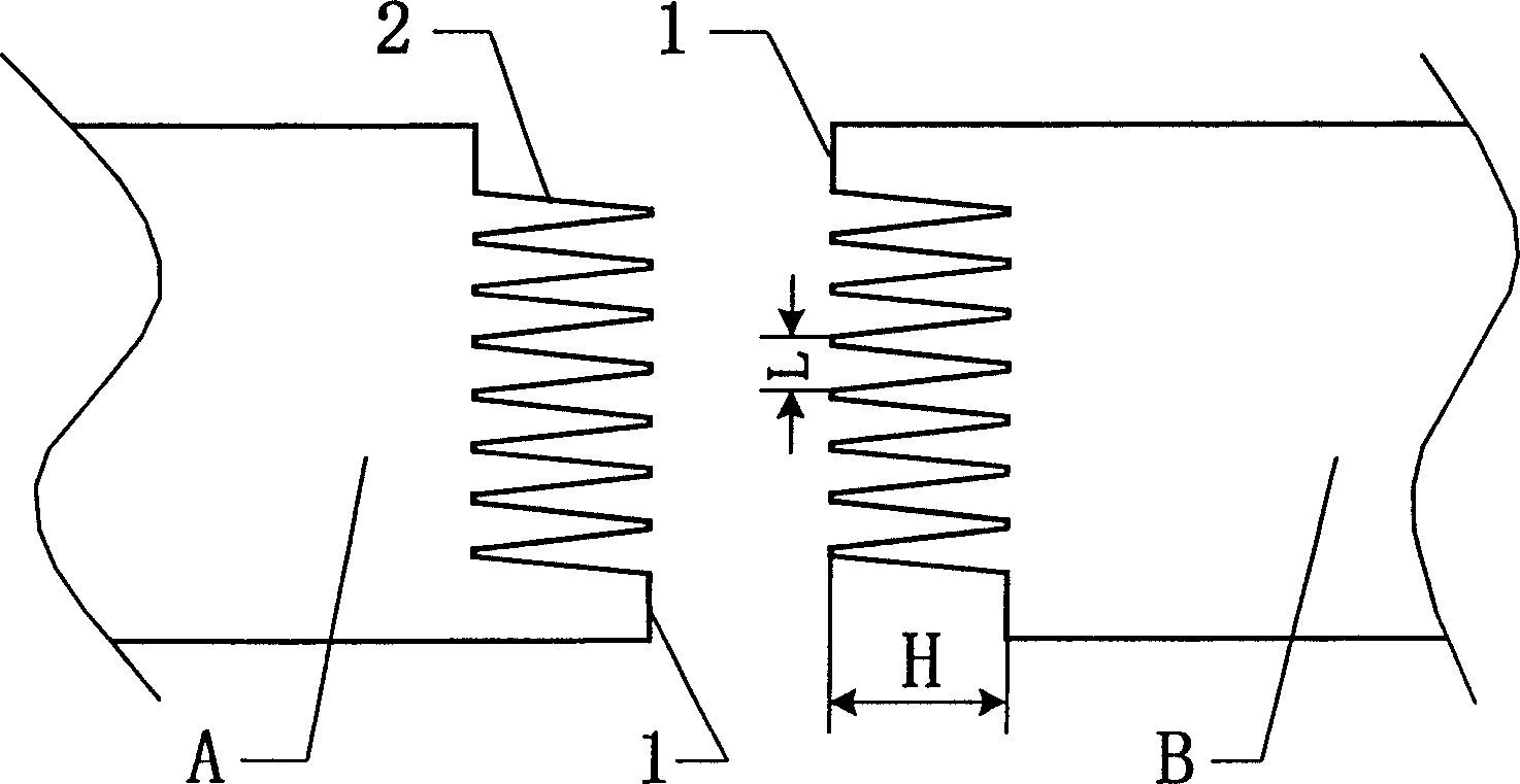 Dimension lumber tooth-connecting elongating method