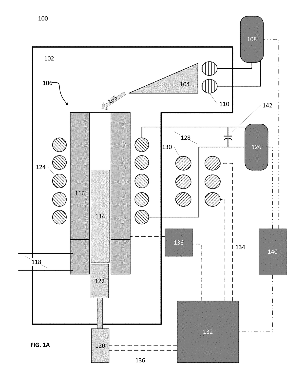 Method and system for sensing ingot position in reduced cross-sectional area molds