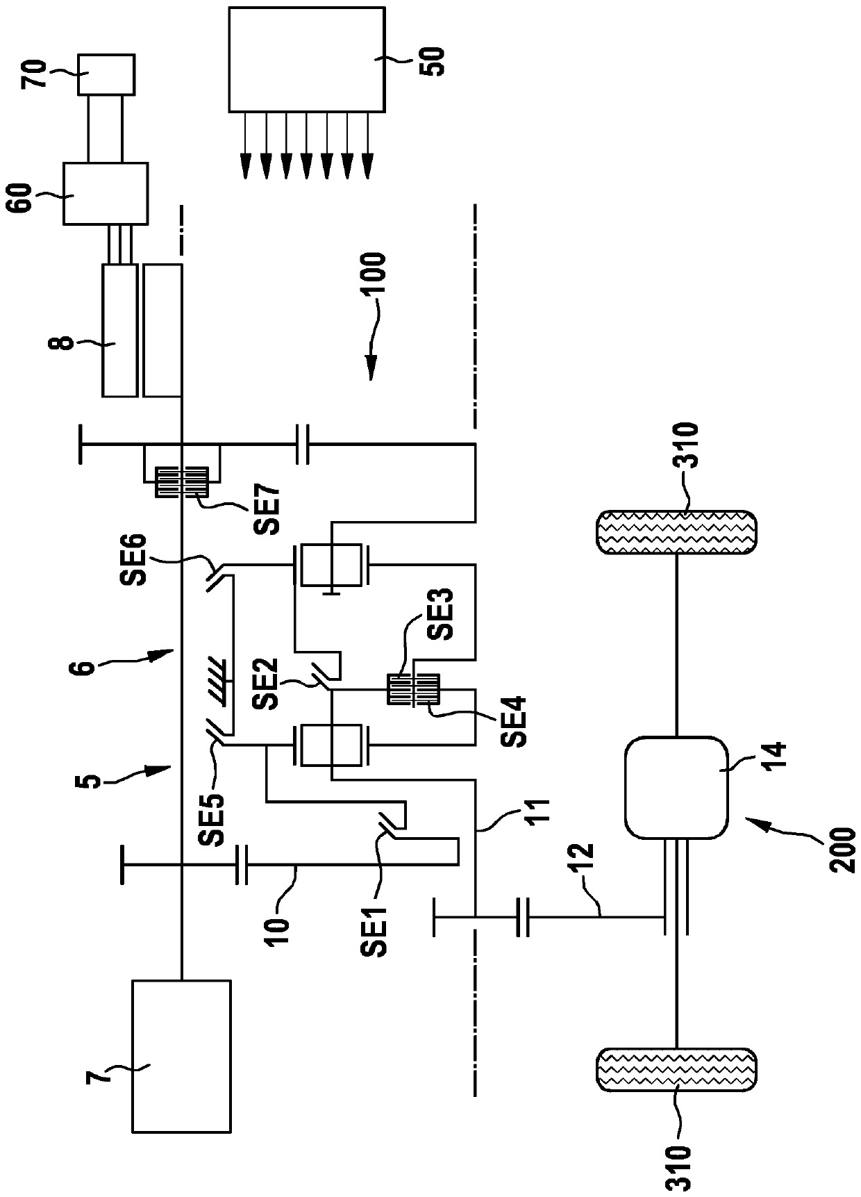 Transmission for a hybrid drive arrangement, hybrid drive arrangement, vehicle, method for operating the hybrid drive arrangement, computer program and storage medium