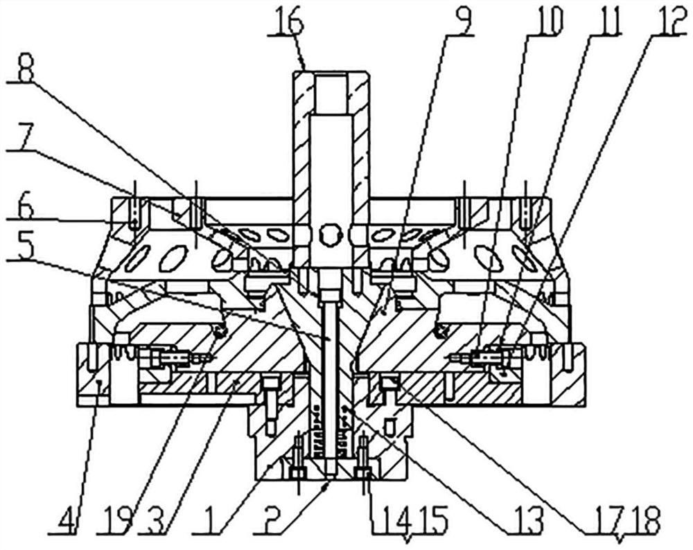 Pressure quenching die and technology for large-diameter thin arc plate carburized gear