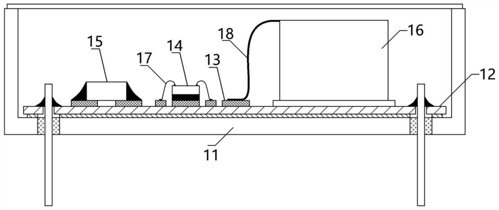 Packaging structure and manufacturing method of a thick-film hybrid integrated circuit