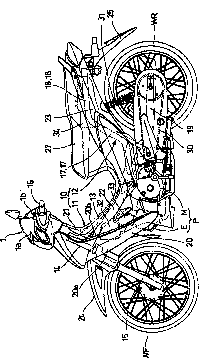 Indicator lamp of motor bicycle