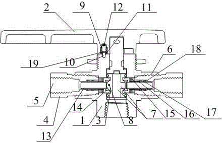 Three-way ball valve with replaceable sealing assembly