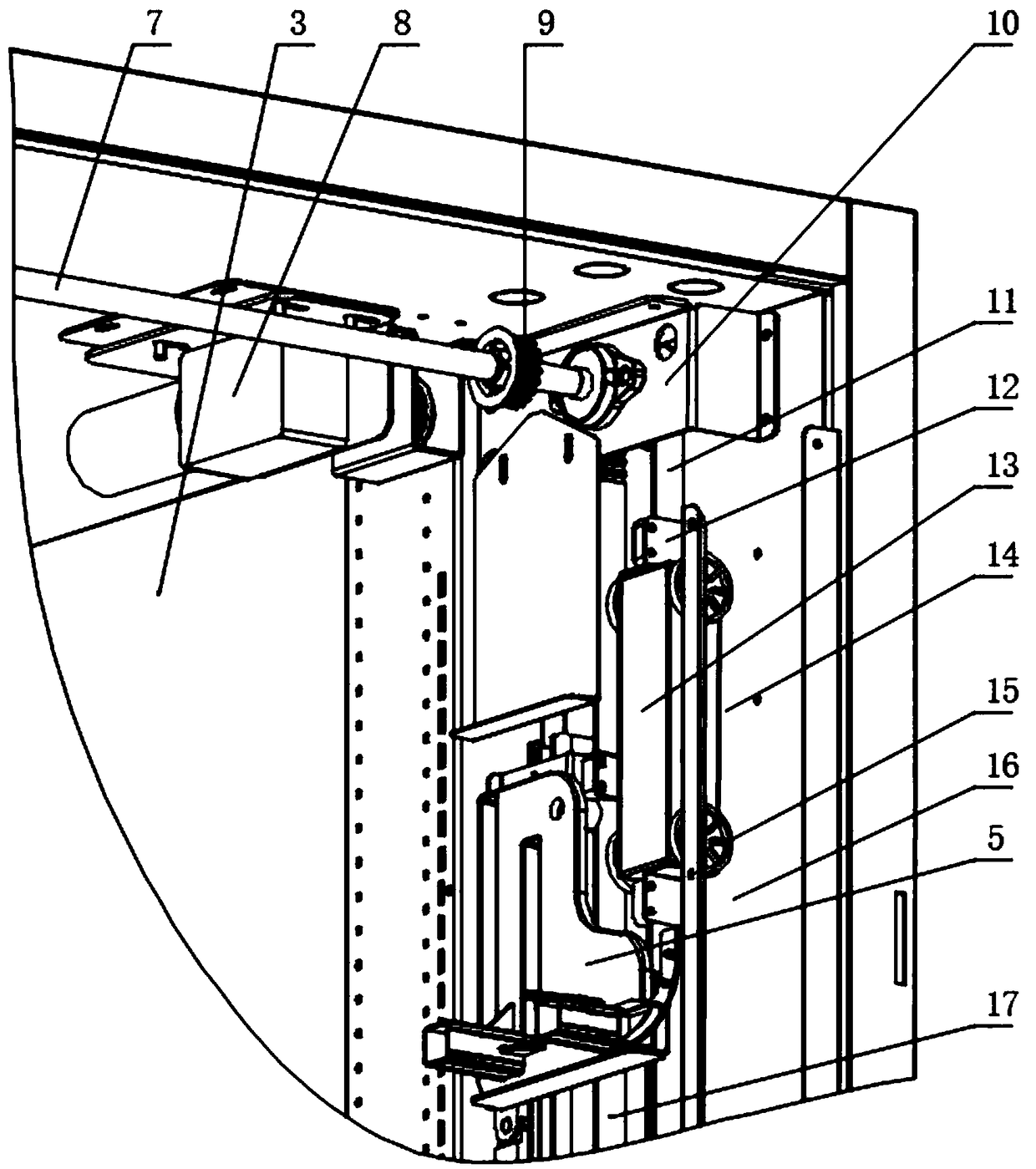 Vending machine lift and anti-theft pickup structure