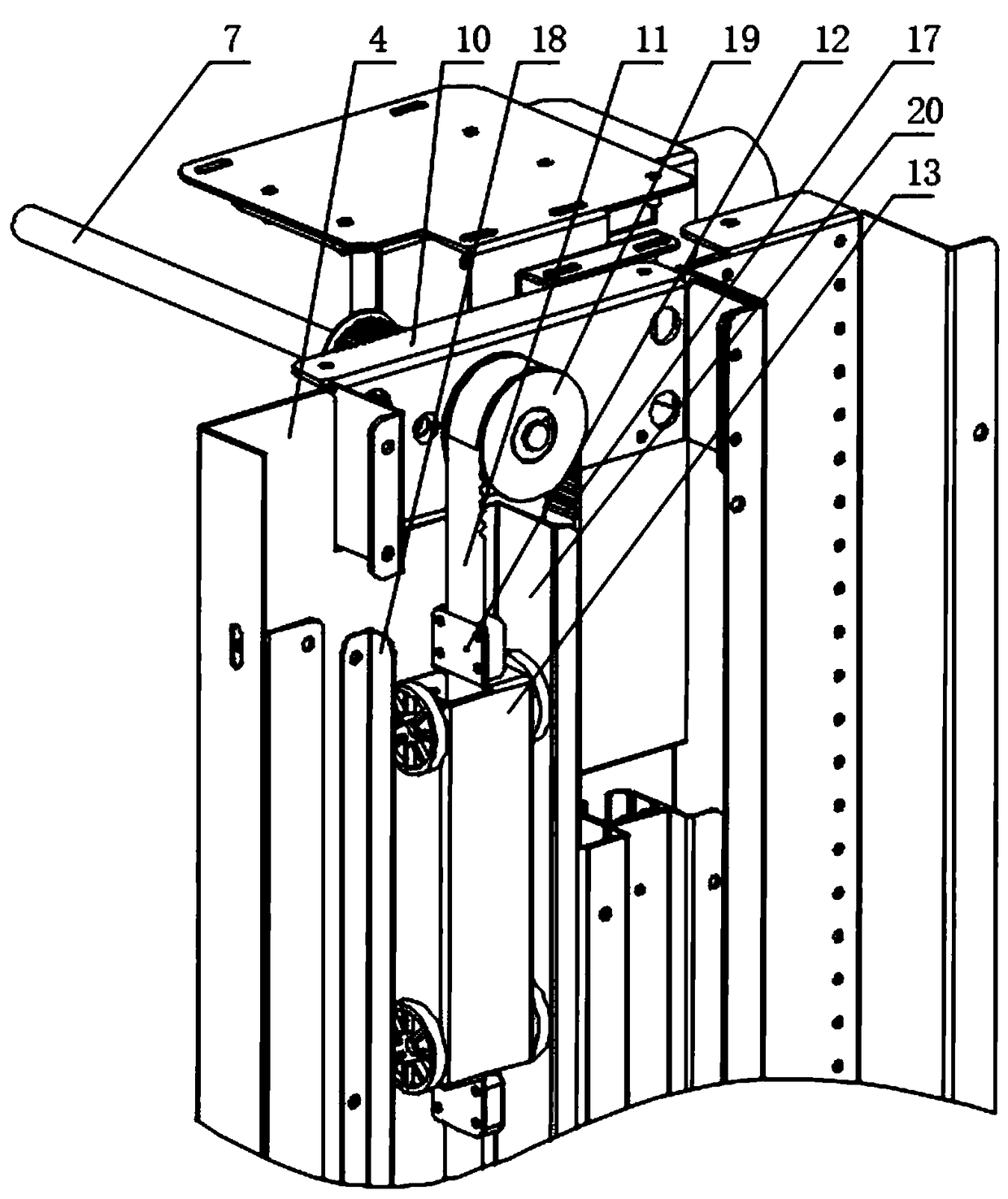 Vending machine lift and anti-theft pickup structure