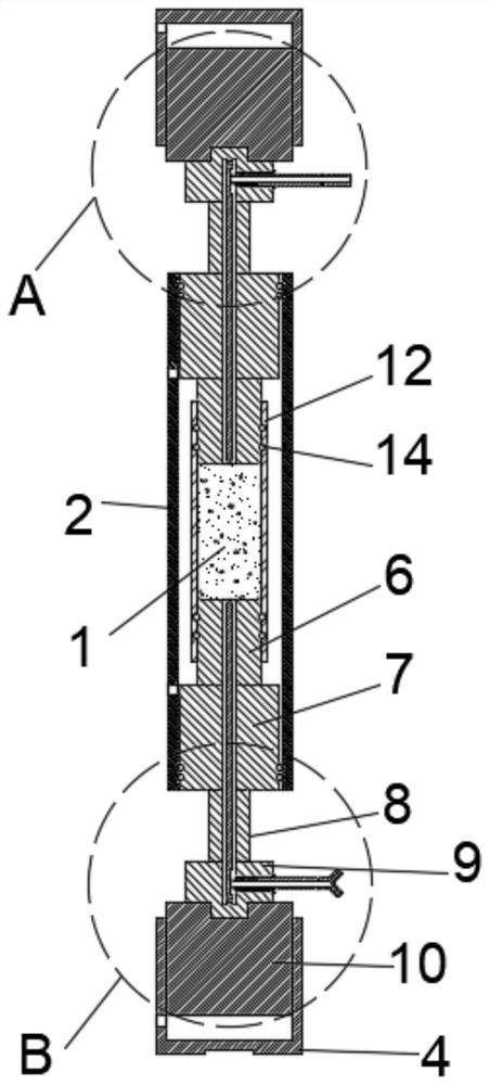 High-voltage electric pulse in-situ anti-reflection gas-bearing reservoir two-phase seepage test method