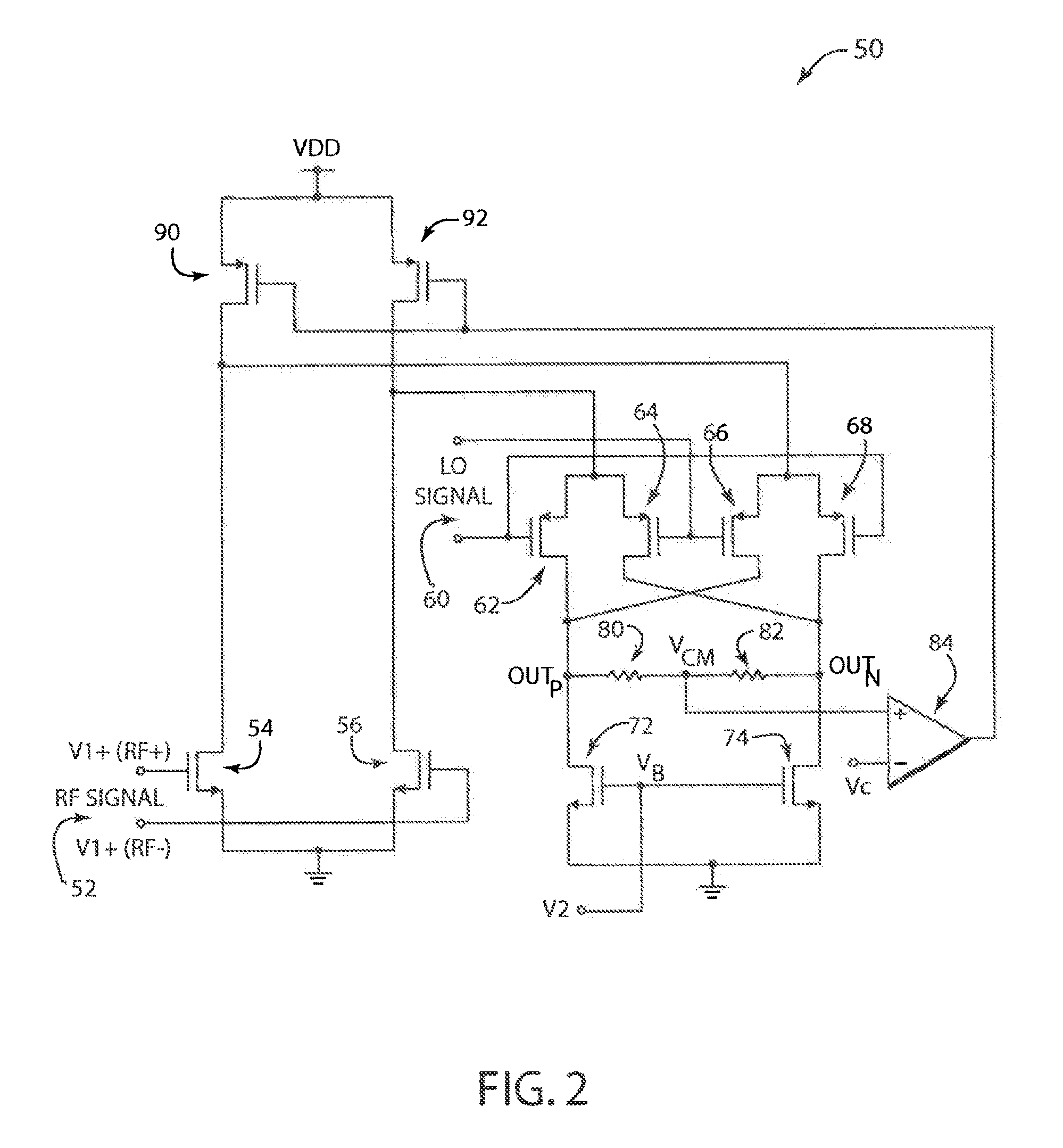 High frequency mixer with tunable dynamic range