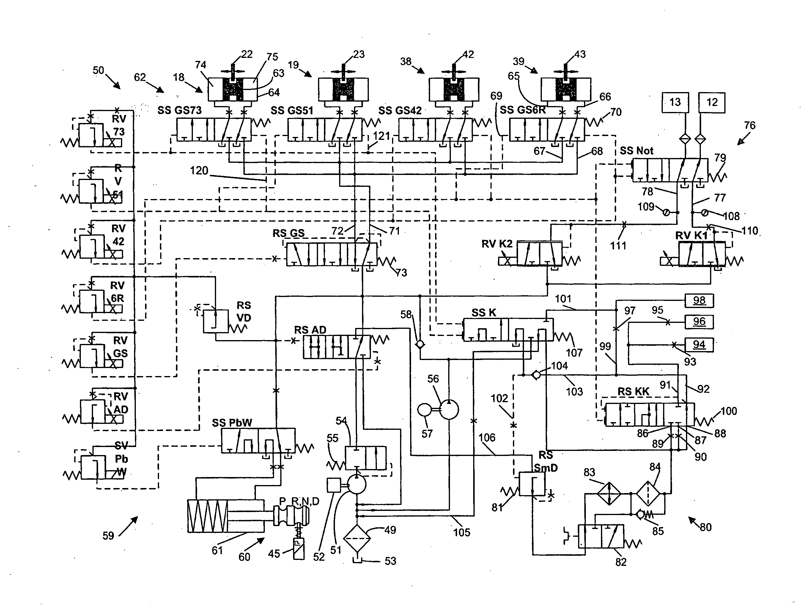 Control device for an automated geared transmission