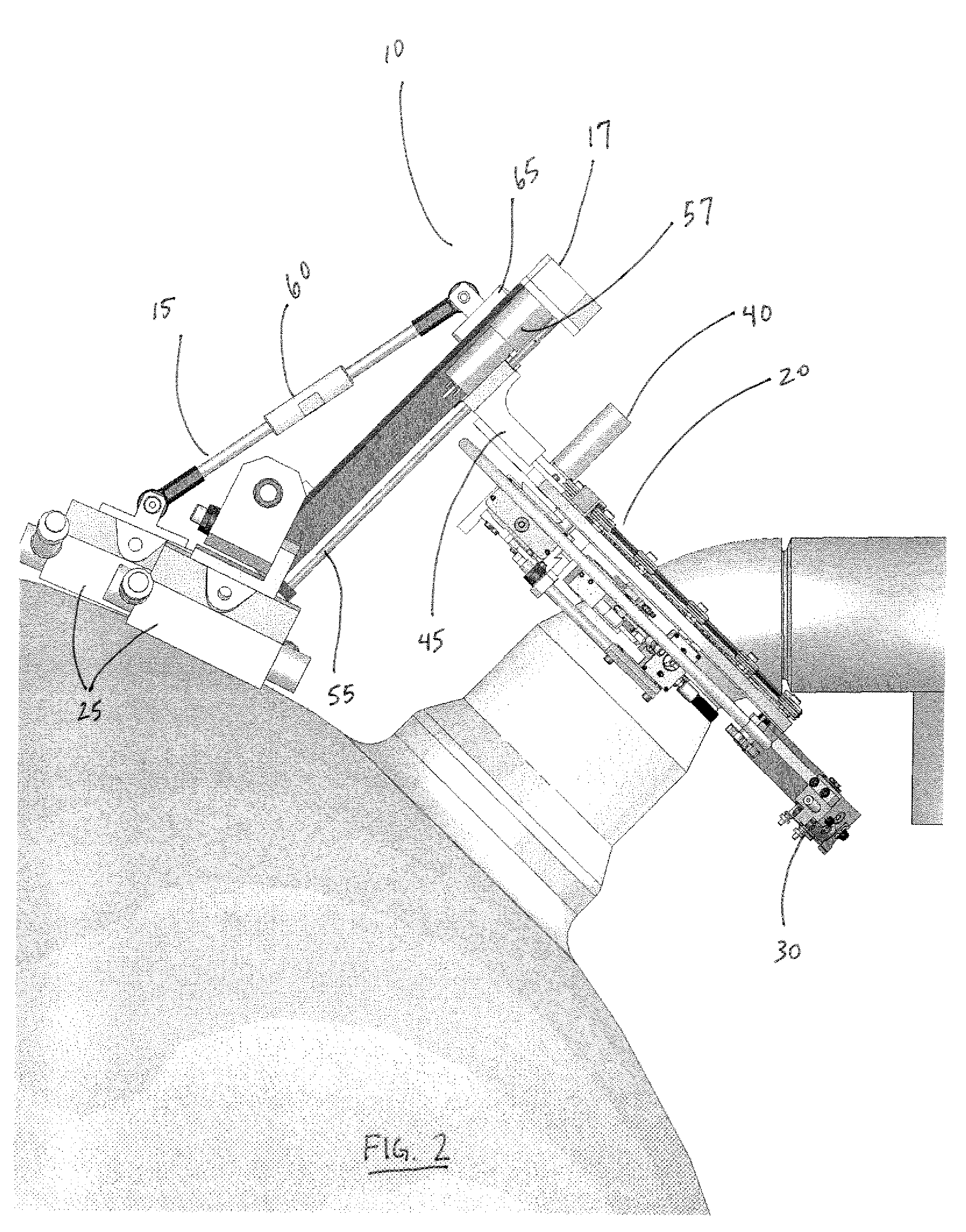 Equipment and process for applying an external structural weld to piping and similarly shaped pressure boundary components