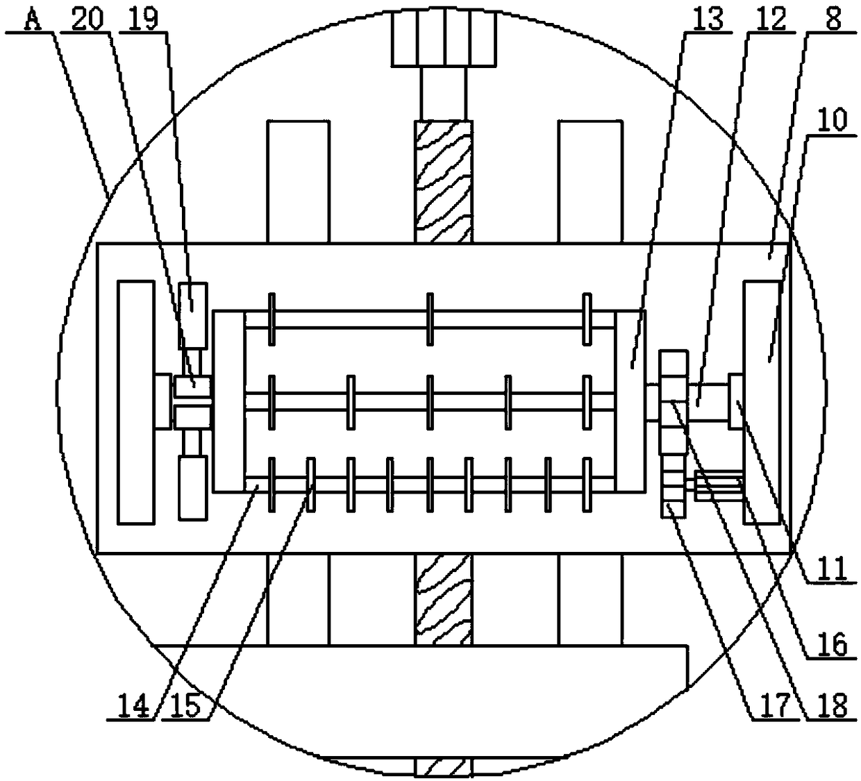 A high-efficiency paper tube slitting machine with adjustable cutting length