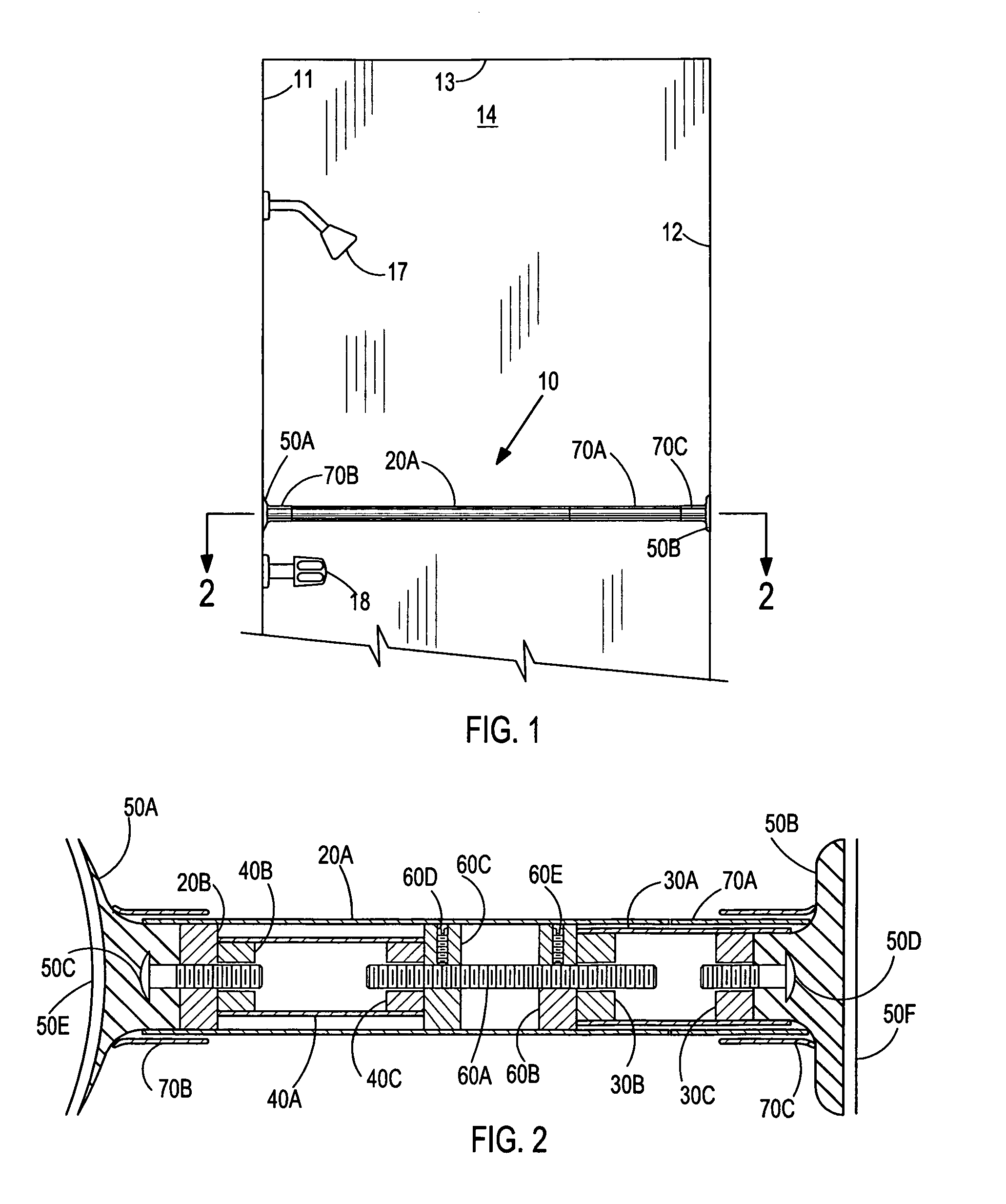 Telescoping support bar