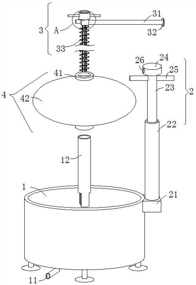 Raw material drying device for liquor production