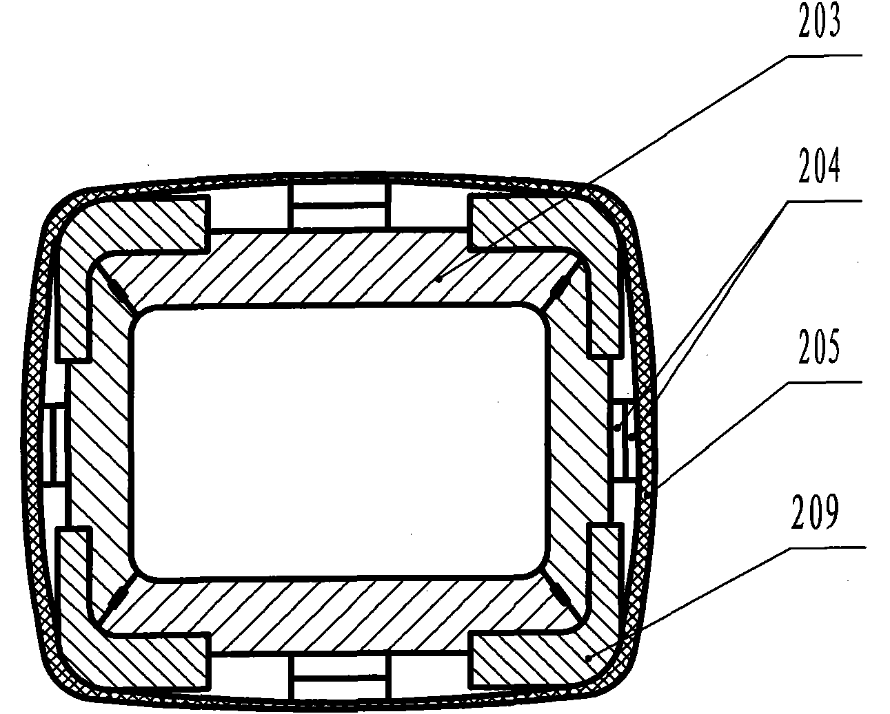 Combined rectangular oil cylinder