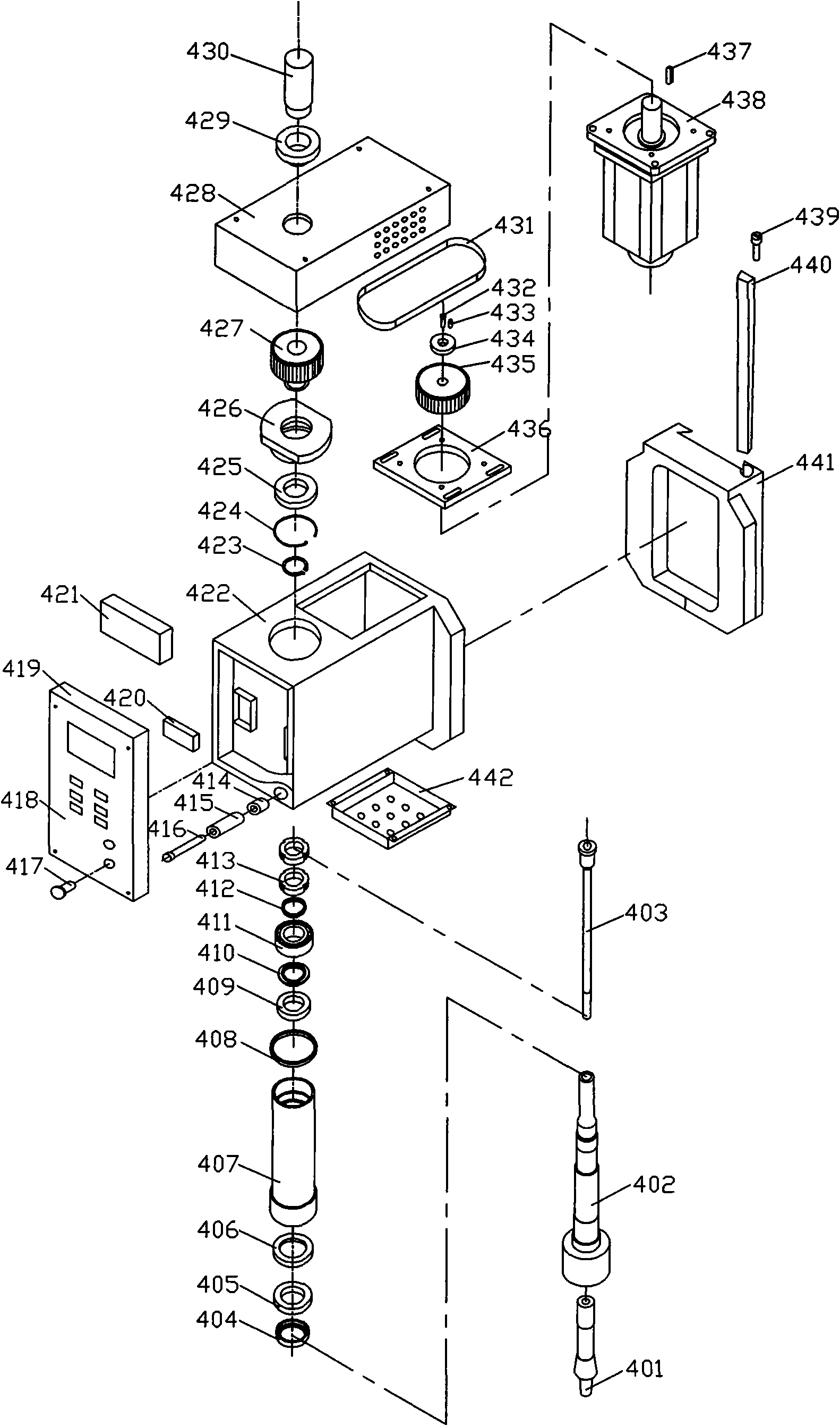 Small numerical control drilling and milling machine and control method thereof