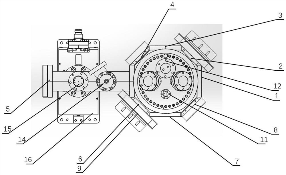 Device and method for measuring weak high-frequency alternating magnetic field based on calcium-40 ions