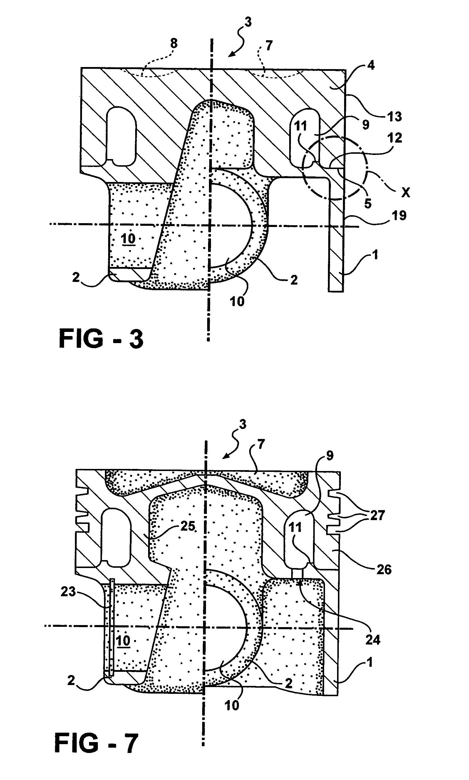 One-piece steel piston