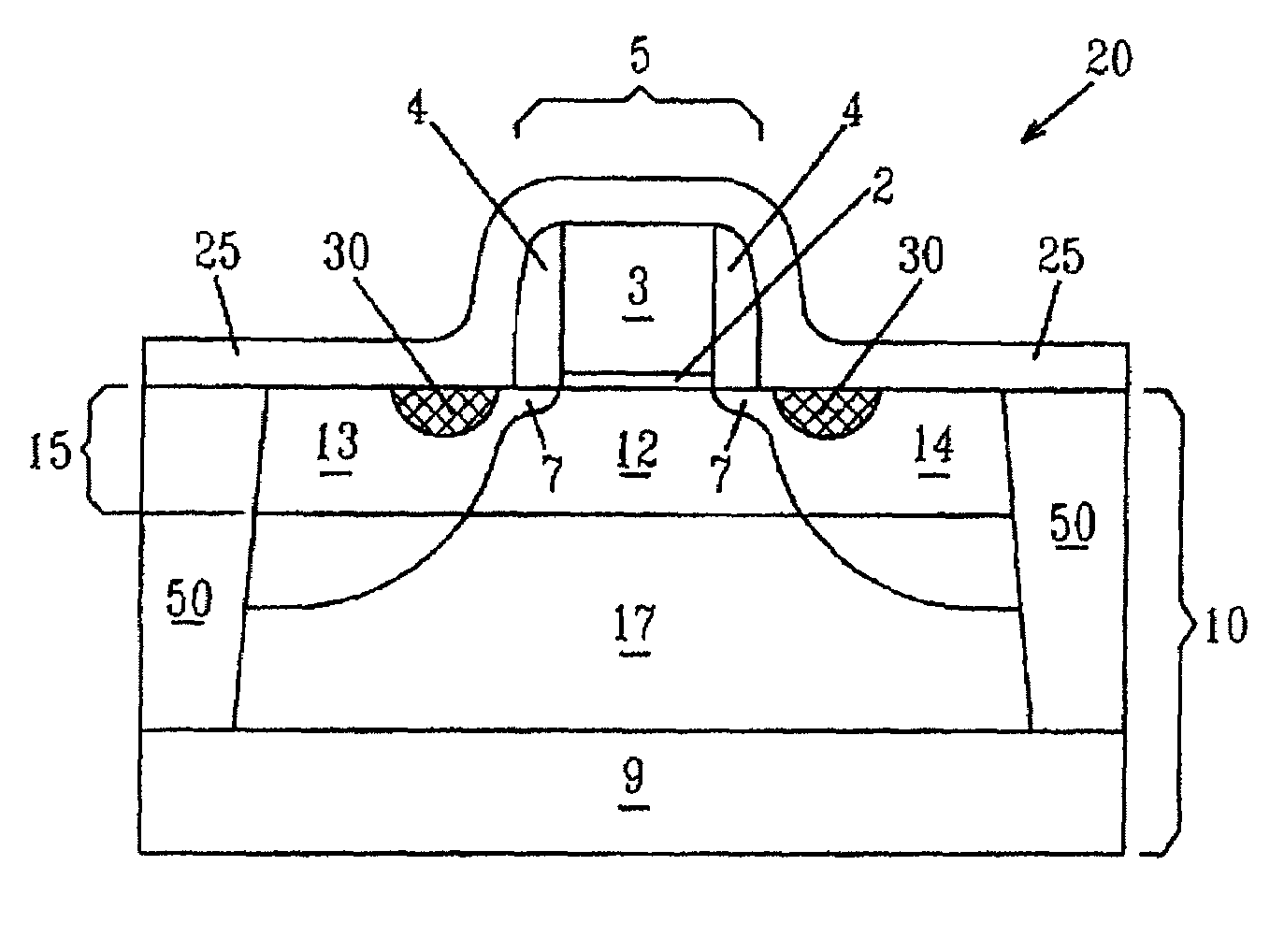 Strained-silicon CMOS device and method