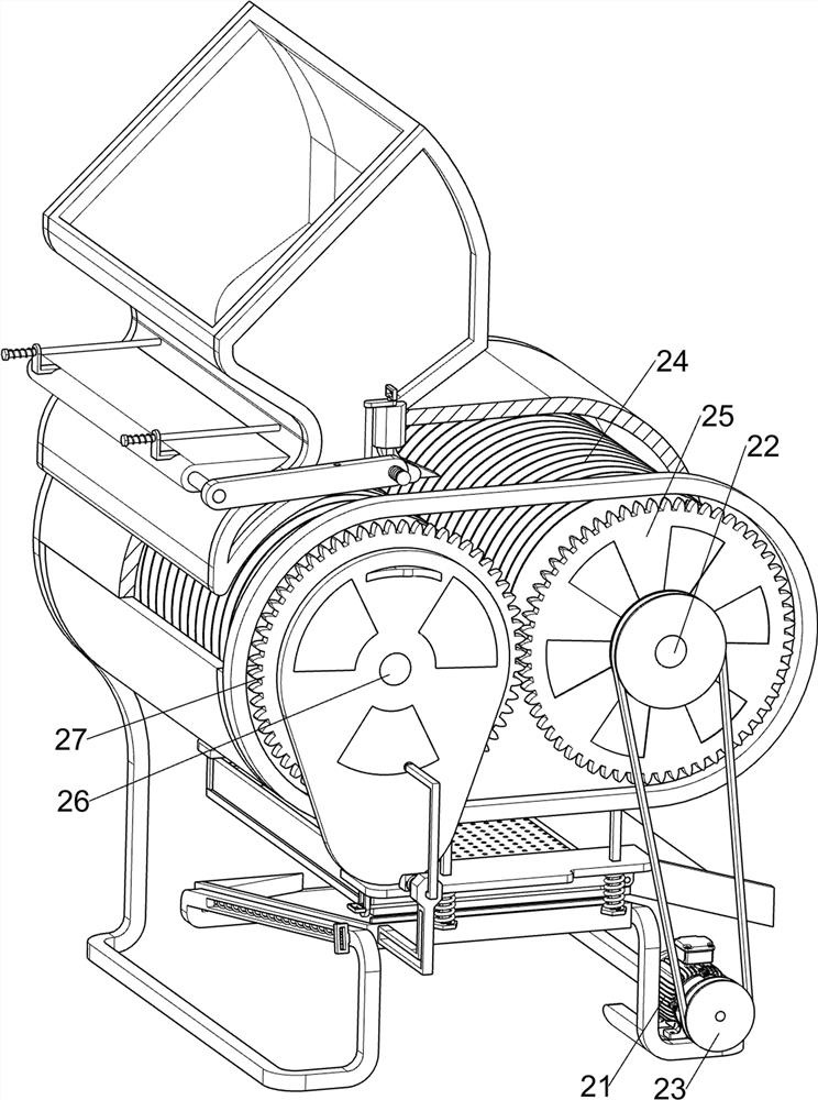 Automatic crushing device for blocky rare earth