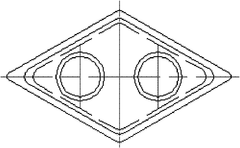 Design method of rhombic grid hole hot air grate sand core