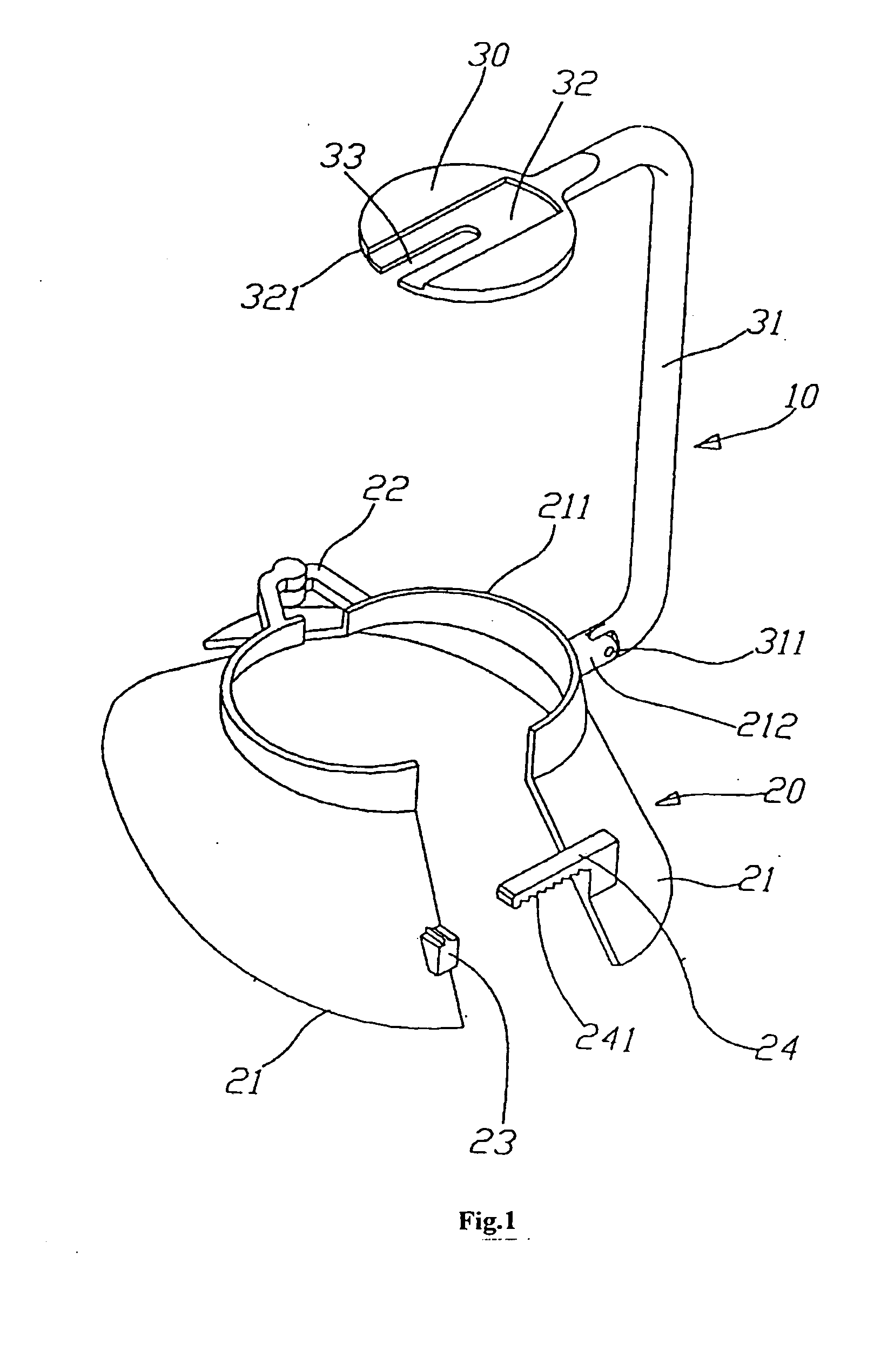 Apparatus for fitting the protecting femoral neck device