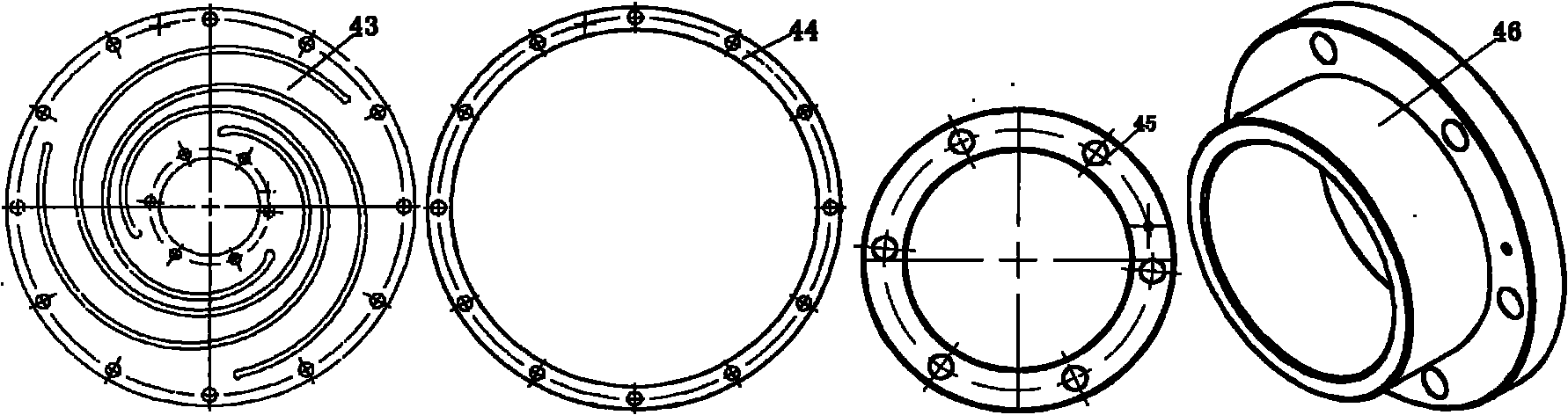 Linear compressor of plate spring supporting system adopting two different types of lines