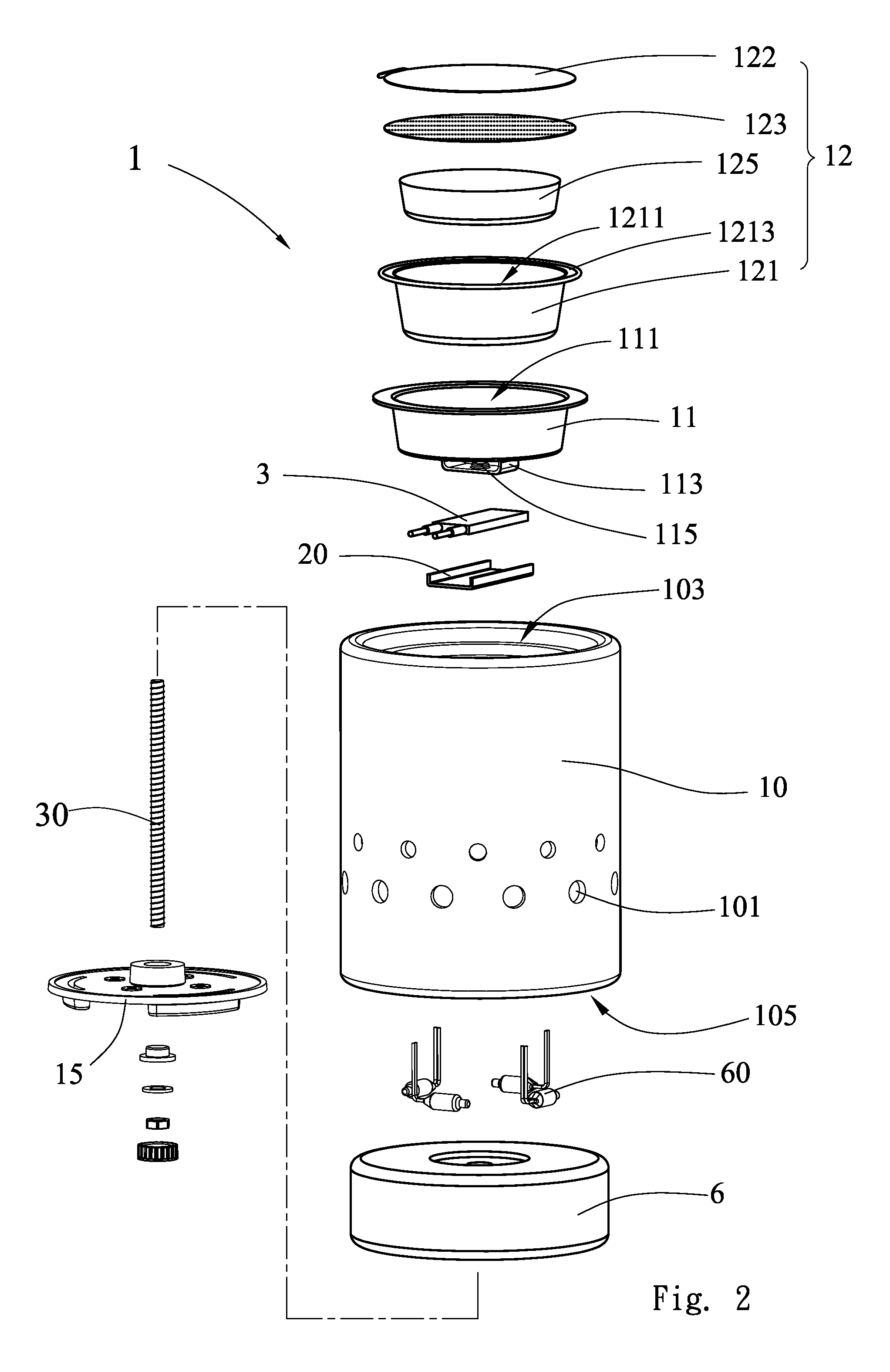 Aroma diffusing heating device using an aroma capsule