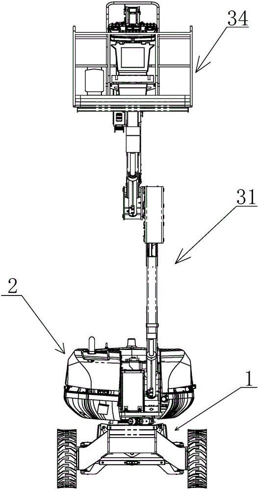 Crank arm type aerial work platform