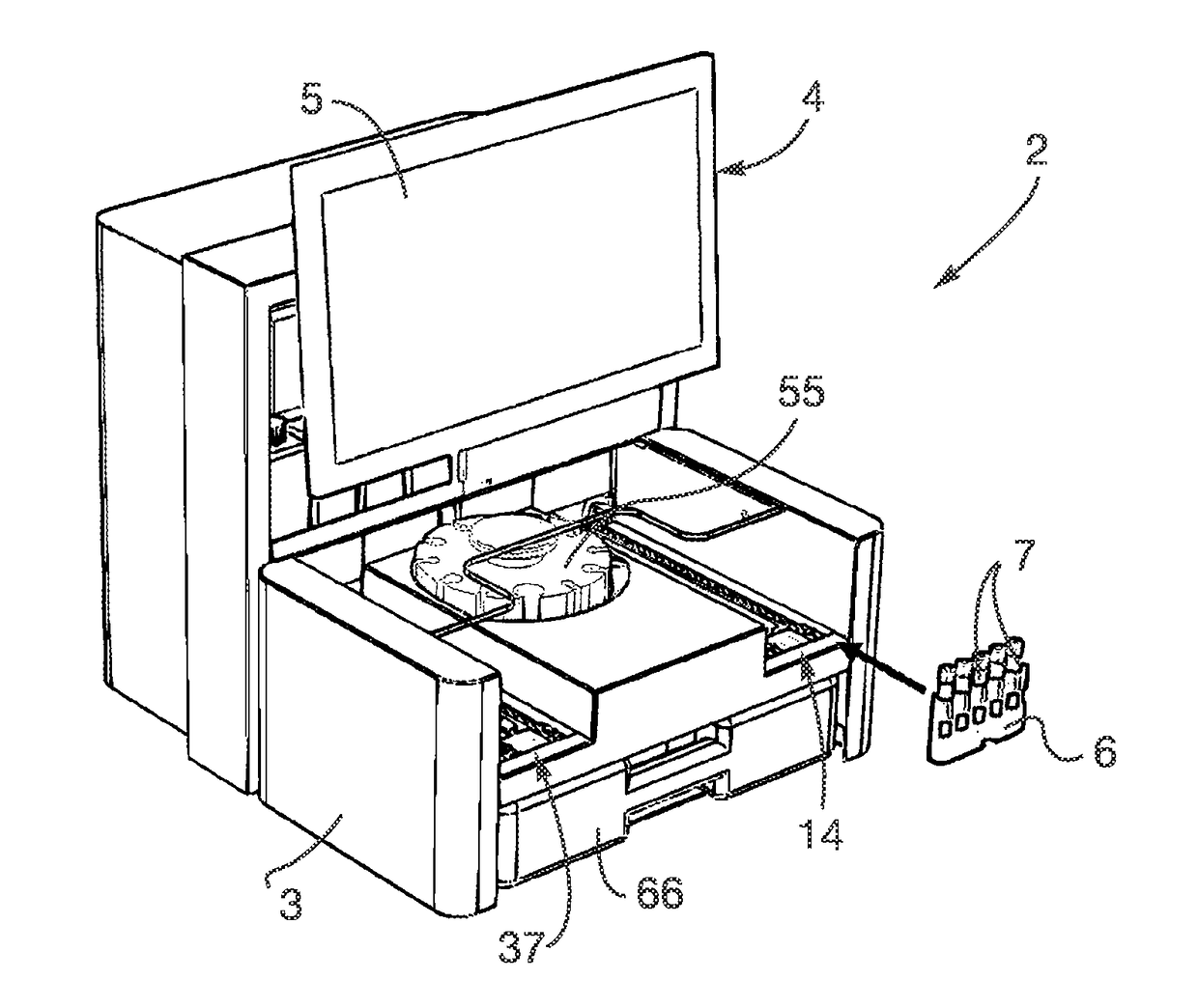 Analysis device for in vitro diagnostics