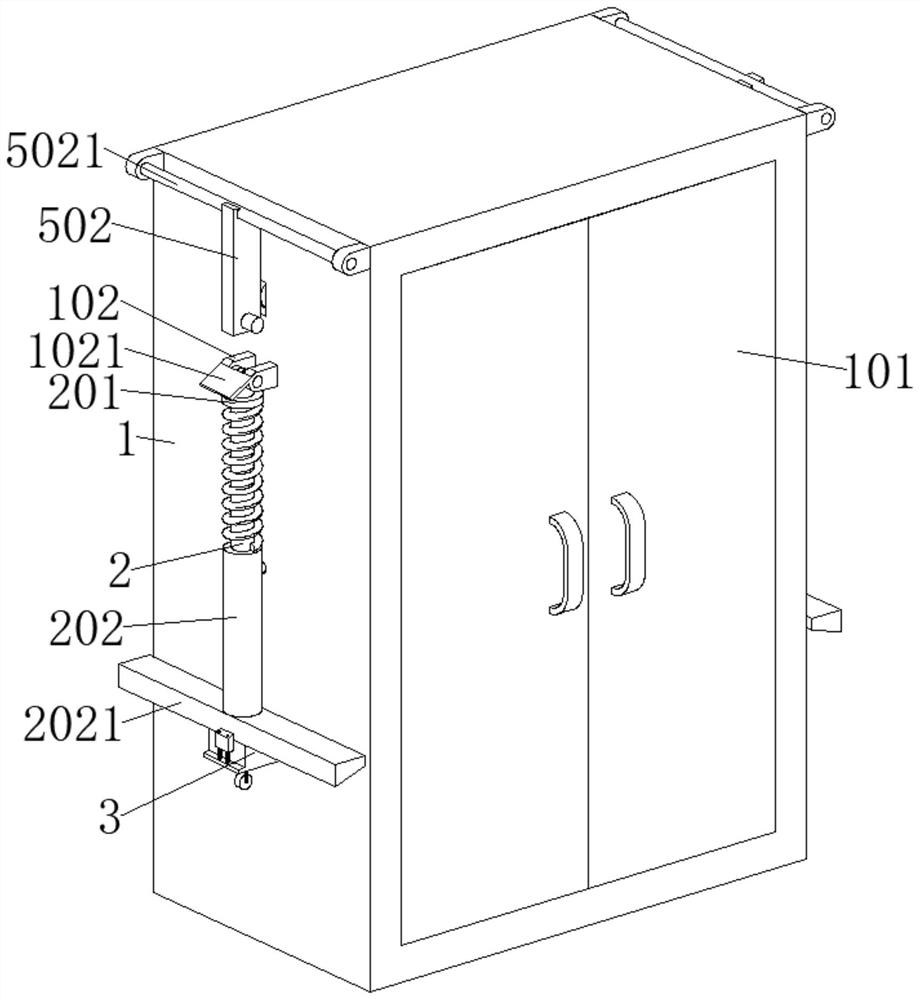 Cloud computer cabinet with self-protection performance and self-protection method thereof