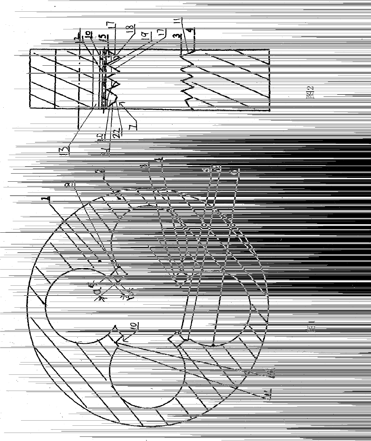 Different-diameter guiding combined cutting tap or combined cutting cone