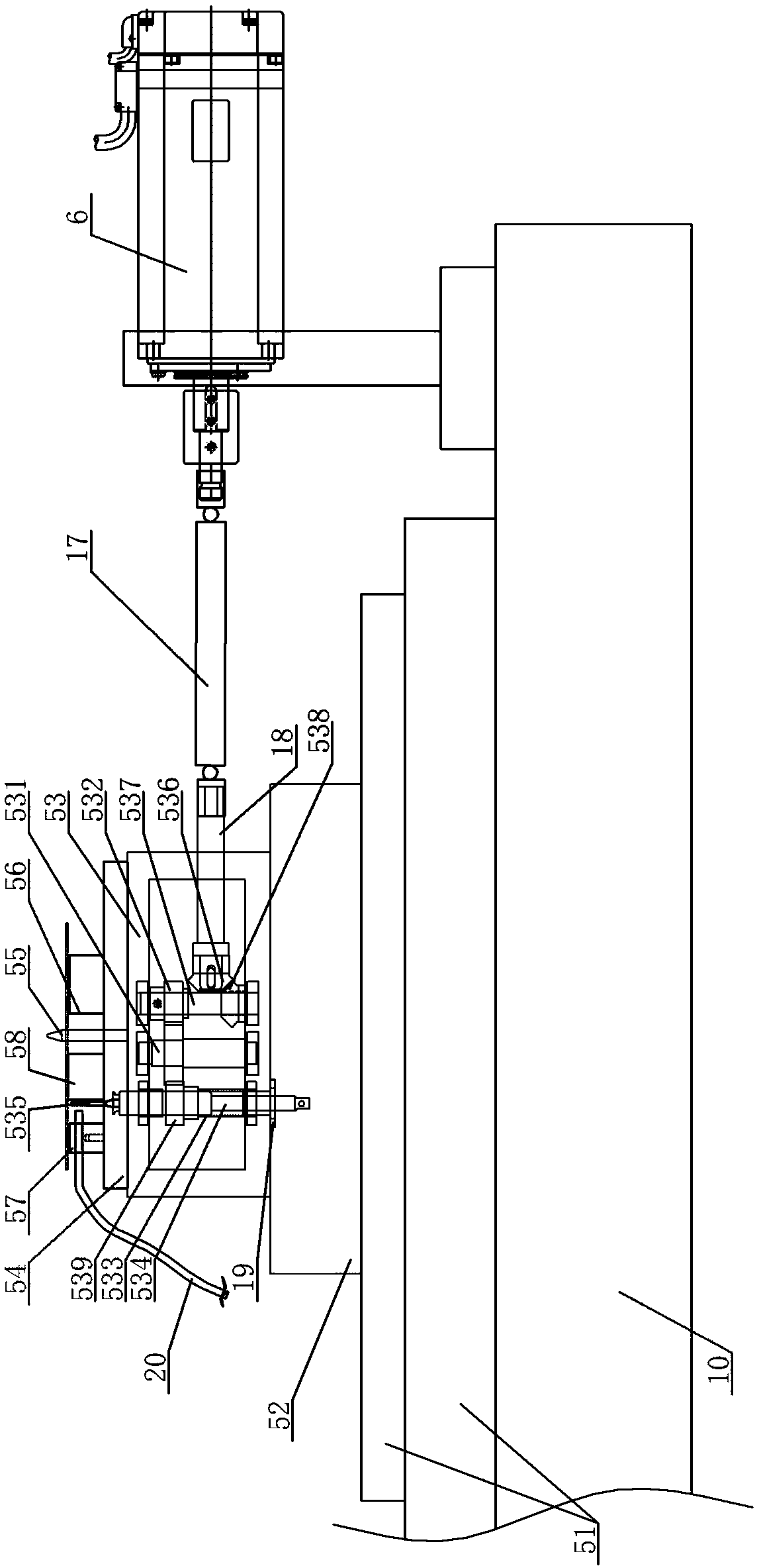 Intramode high-speed precision full-automatic tapping die structure and tapping method thereof