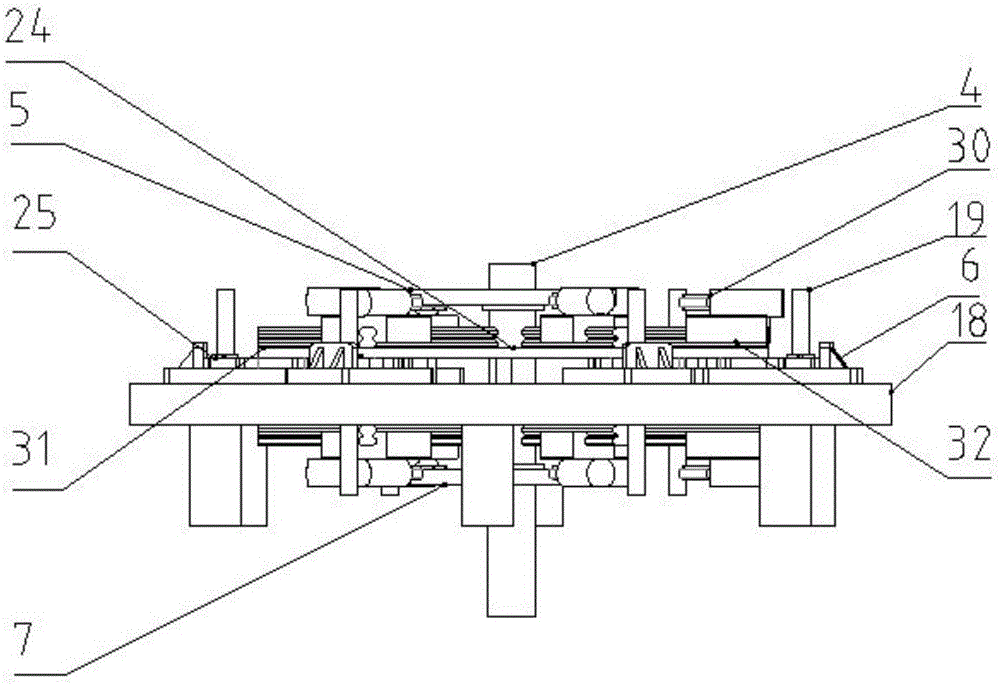 Radial cam loading and low-cycle fatigue splitting equipment for subdivision-type connecting rod fracture splitting