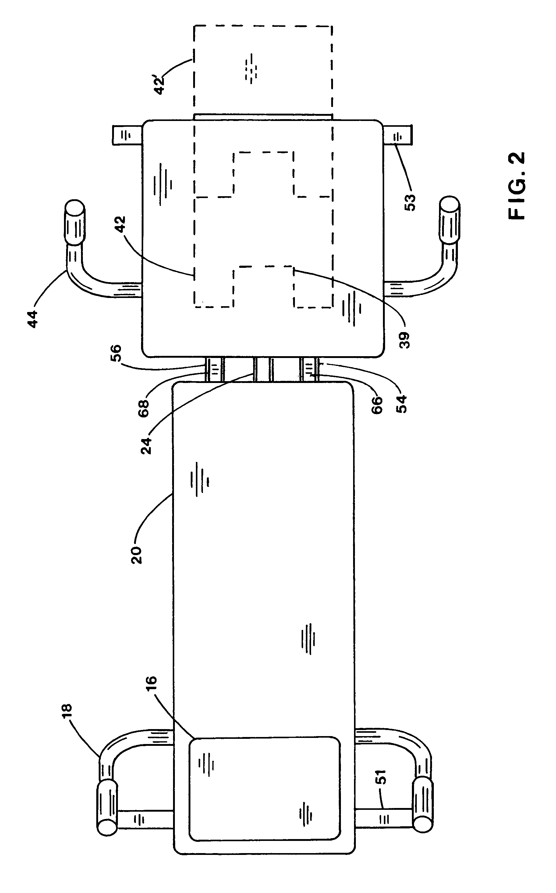 Articulating abdominal exercise bench