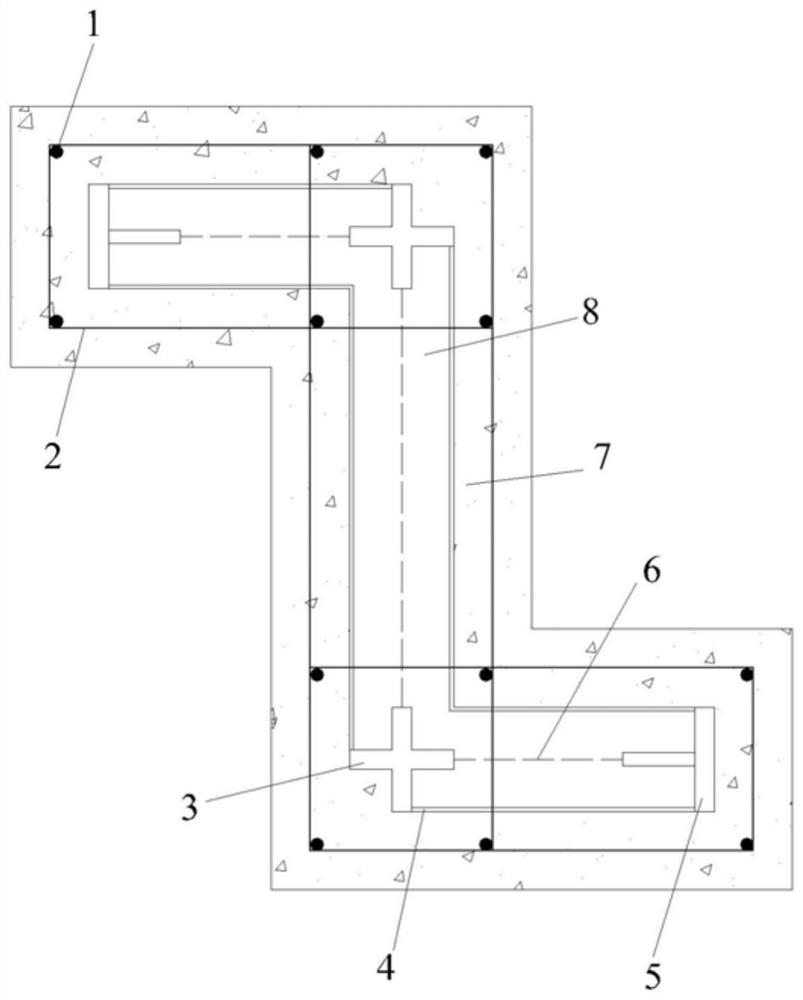 Partially prefabricated truss type steel reinforced concrete Z-shaped column