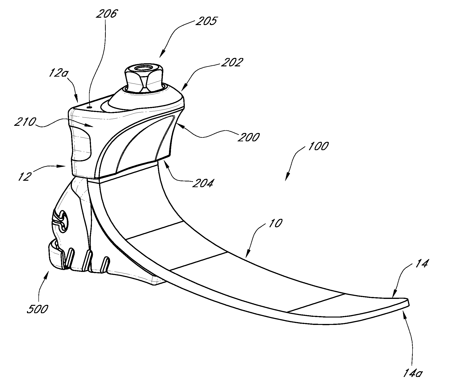 Prosthetic foot with hybrid layup