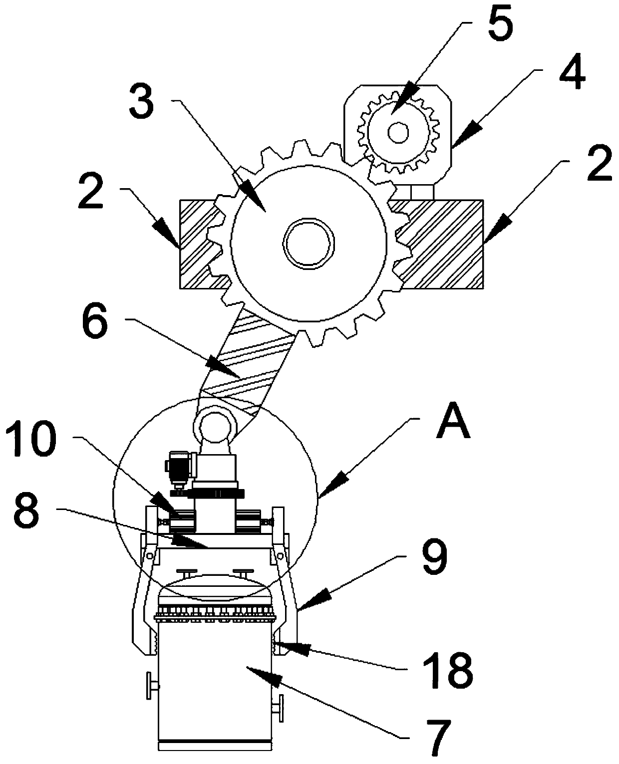 Flaw detection device for shielding tank