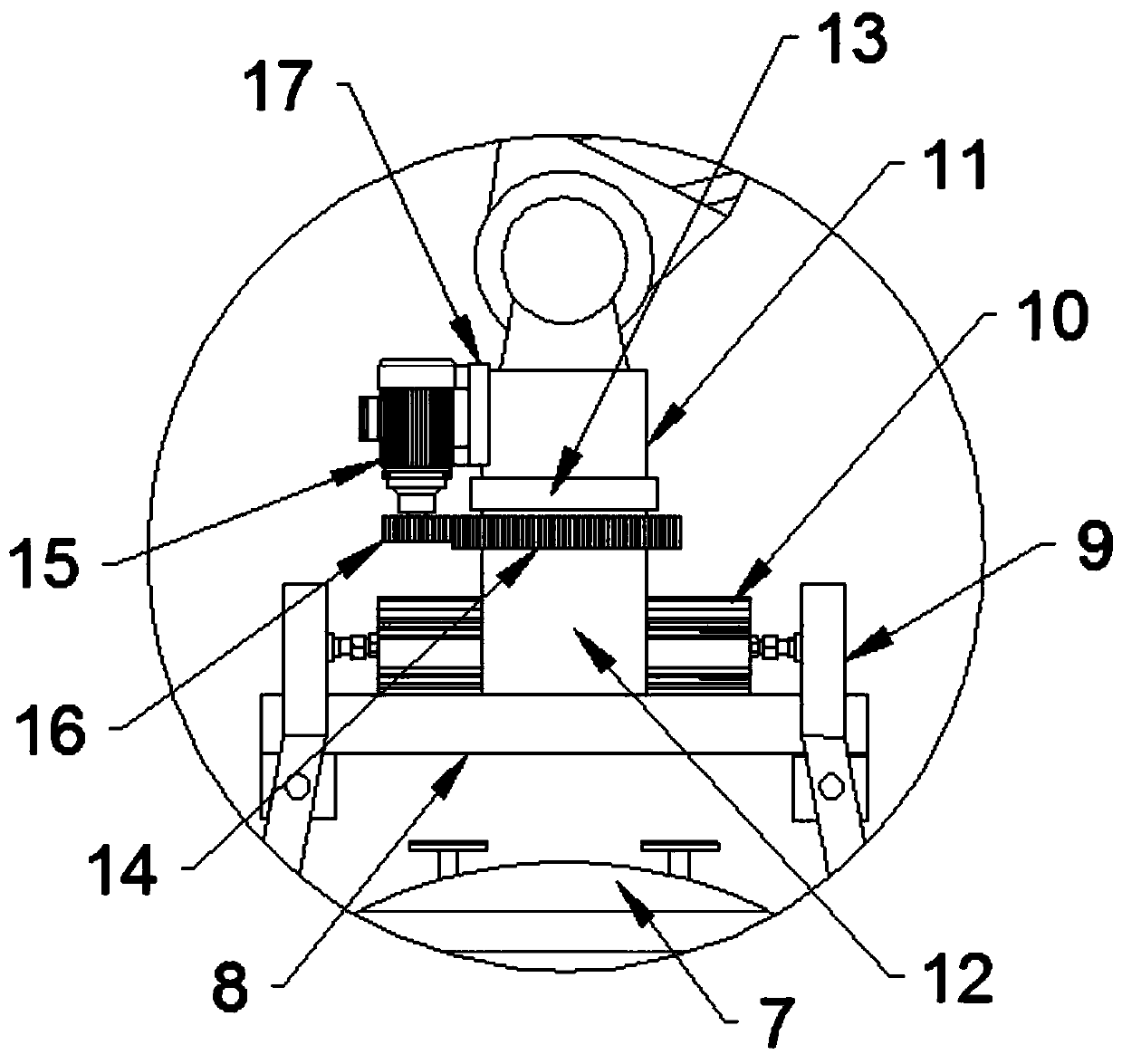 Flaw detection device for shielding tank